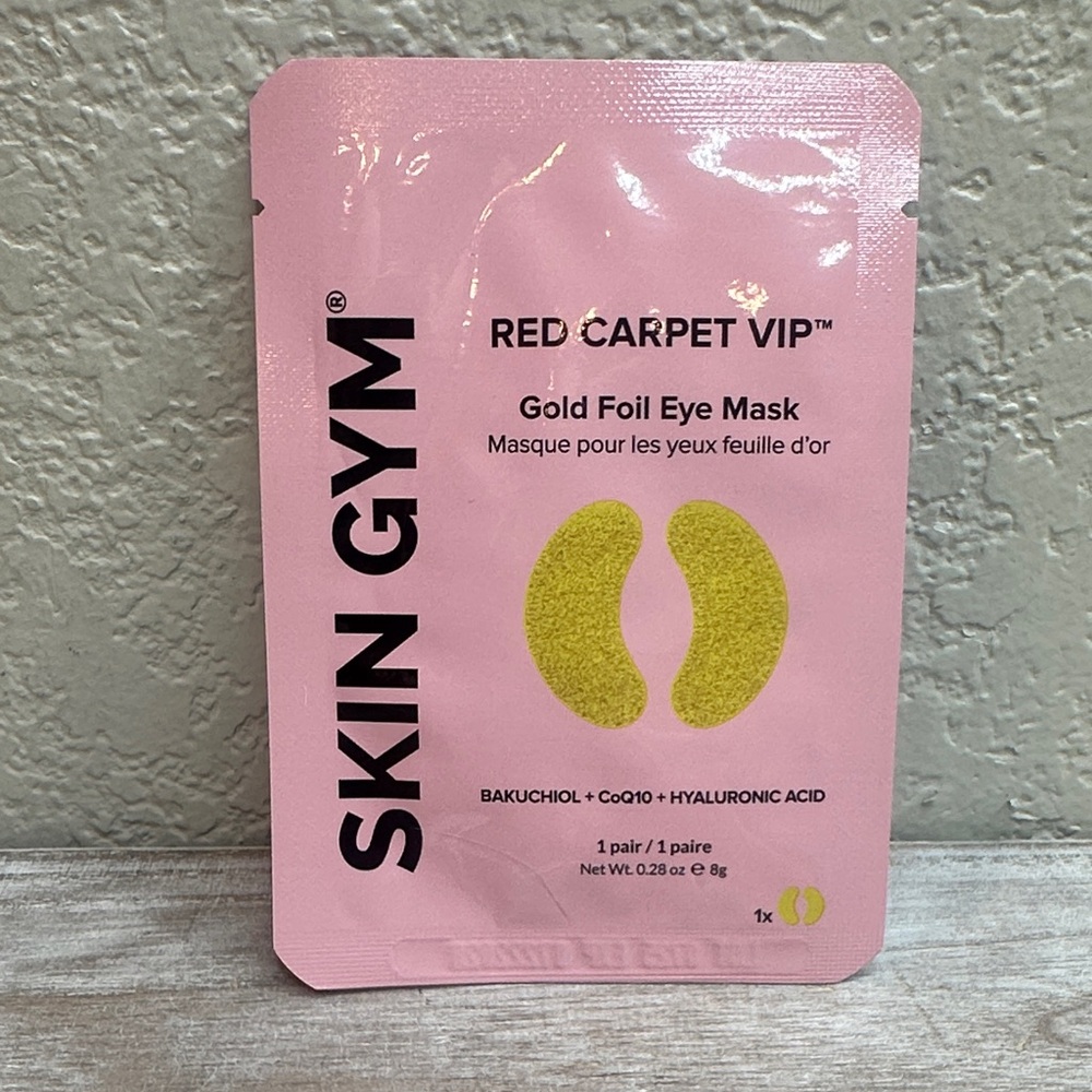 $4 🌙 Skin Gym‎ Gold Foil Eye Mask NEW